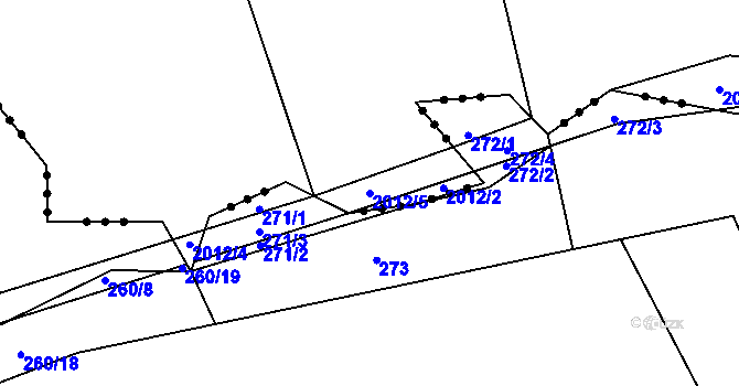 Parcela st. 2012/5 v KÚ Olešná u Havlíčkova Brodu, Katastrální mapa
