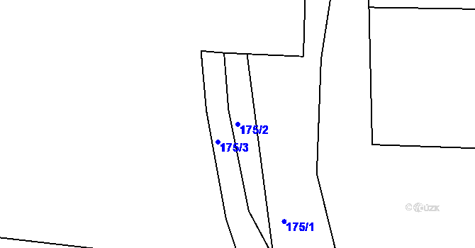 Parcela st. 175/2 v KÚ Olešná u Blanska, Katastrální mapa