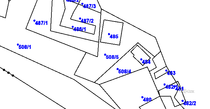 Parcela st. 508/5 v KÚ Olešná u Blanska, Katastrální mapa