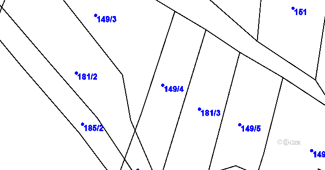 Parcela st. 149/4 v KÚ Olešná u Blanska, Katastrální mapa
