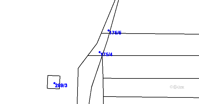 Parcela st. 175/4 v KÚ Olešná u Blanska, Katastrální mapa