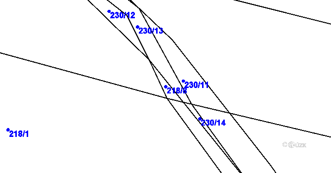 Parcela st. 218/8 v KÚ Olešná u Blanska, Katastrální mapa