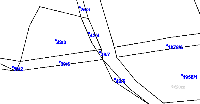Parcela st. 39/7 v KÚ Olešnice u Trhových Svinů, Katastrální mapa