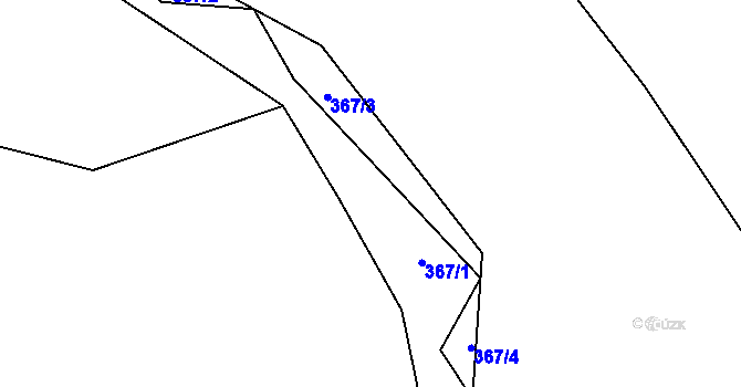 Parcela st. 367 v KÚ Olešnice u Trhových Svinů, Katastrální mapa