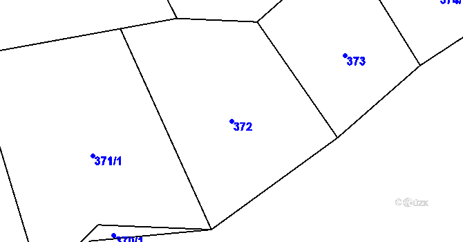 Parcela st. 372 v KÚ Olešnice u Trhových Svinů, Katastrální mapa