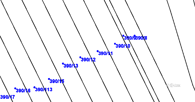 Parcela st. 390/11 v KÚ Olešnice u Trhových Svinů, Katastrální mapa