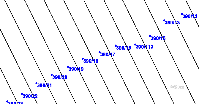 Parcela st. 390/17 v KÚ Olešnice u Trhových Svinů, Katastrální mapa