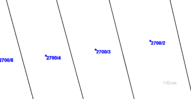 Parcela st. 2700/3 v KÚ Olešnice u Trhových Svinů, Katastrální mapa