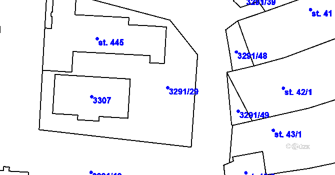 Parcela st. 3291/29 v KÚ Olešnice u Trhových Svinů, Katastrální mapa