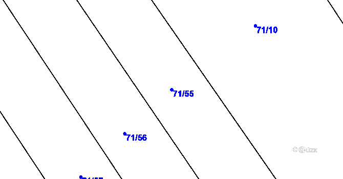 Parcela st. 71/55 v KÚ Olešnice nad Cidlinou, Katastrální mapa