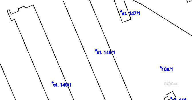 Parcela st. 148/1 v KÚ Olešnice u Turnova, Katastrální mapa
