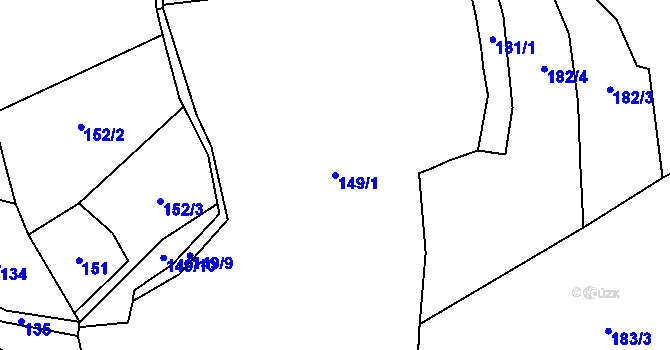 Parcela st. 149/1 v KÚ Olešnice u Turnova, Katastrální mapa