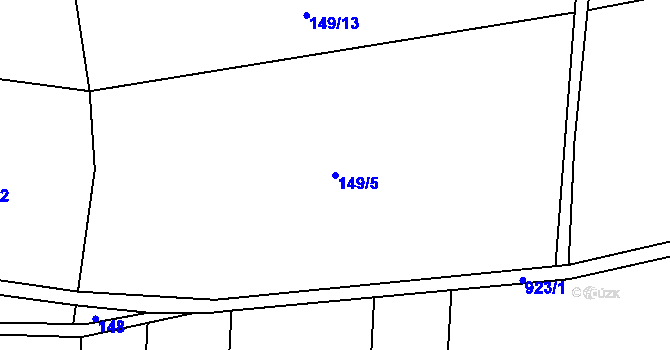 Parcela st. 149/5 v KÚ Olešnice u Turnova, Katastrální mapa