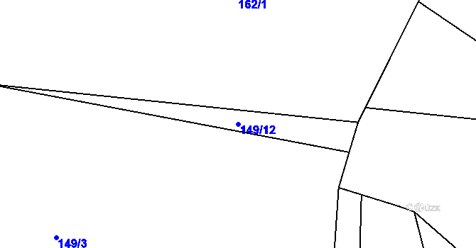 Parcela st. 149/12 v KÚ Olešnice u Turnova, Katastrální mapa
