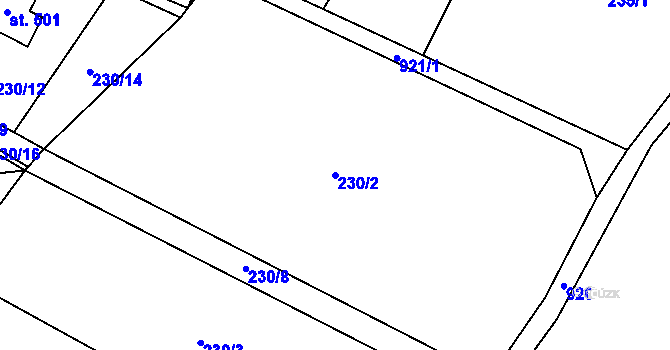 Parcela st. 230/2 v KÚ Olešnice u Turnova, Katastrální mapa