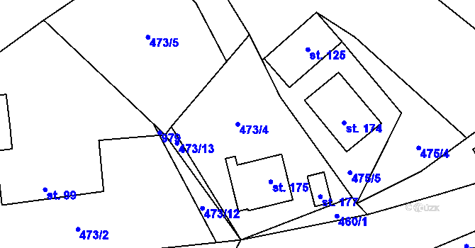 Parcela st. 473/4 v KÚ Olešnice u Turnova, Katastrální mapa