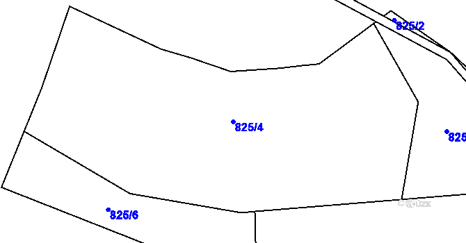 Parcela st. 825/4 v KÚ Olešnice u Turnova, Katastrální mapa