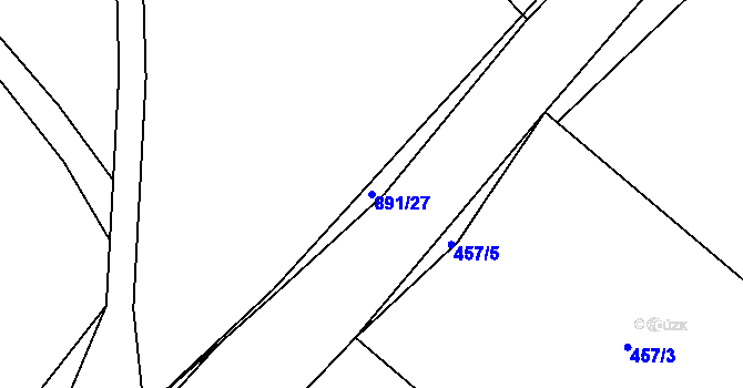Parcela st. 891/27 v KÚ Olešnice u Turnova, Katastrální mapa