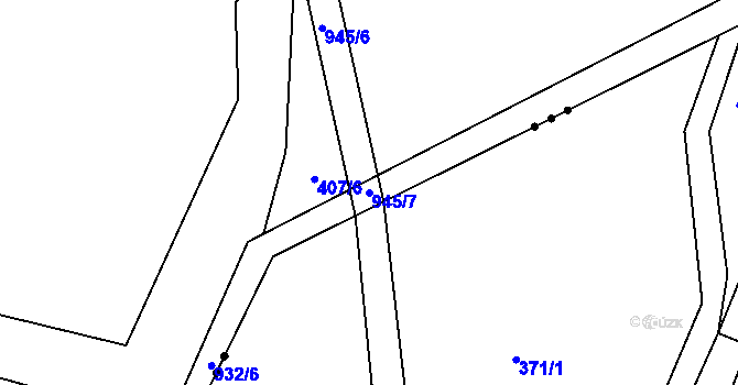 Parcela st. 945/7 v KÚ Olešnice u Turnova, Katastrální mapa
