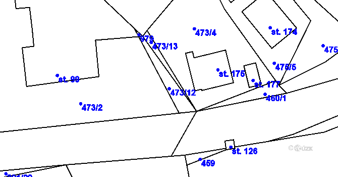 Parcela st. 473/12 v KÚ Olešnice u Turnova, Katastrální mapa