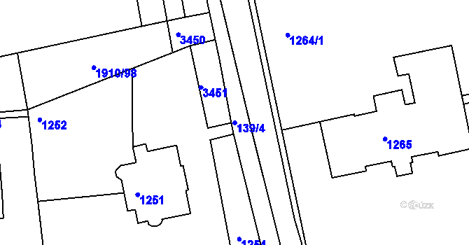 Parcela st. 139/4 v KÚ Olešnice na Moravě, Katastrální mapa