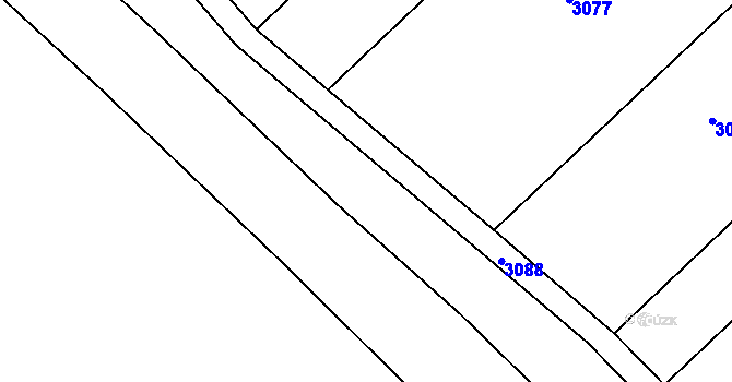Parcela st. 1838/21 v KÚ Olešnice na Moravě, Katastrální mapa