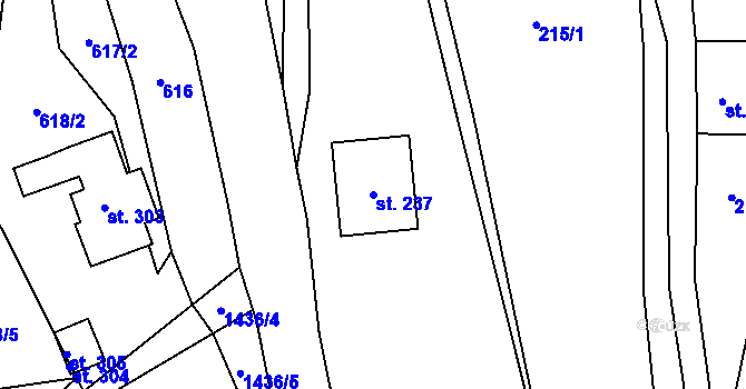 Parcela st. 237 v KÚ Levínská Olešnice, Katastrální mapa