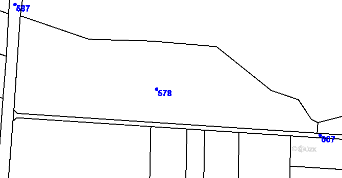 Parcela st. 55 v KÚ Nedaříž, Katastrální mapa