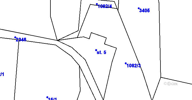 Parcela st. 5 v KÚ Olešnice v Orlických horách, Katastrální mapa