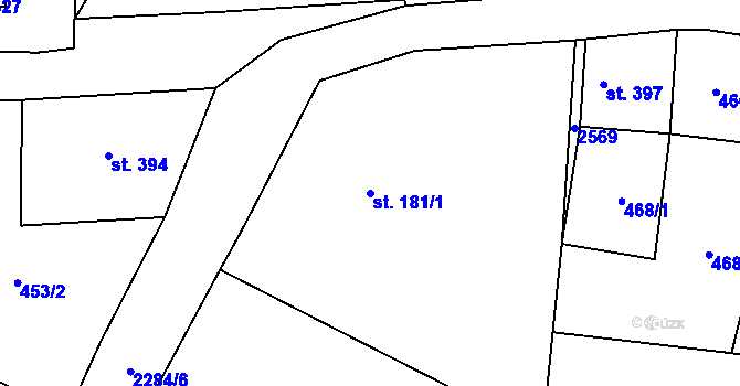Parcela st. 181/1 v KÚ Olešnice v Orlických horách, Katastrální mapa