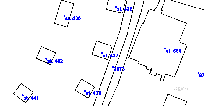 Parcela st. 437 v KÚ Olešnice v Orlických horách, Katastrální mapa