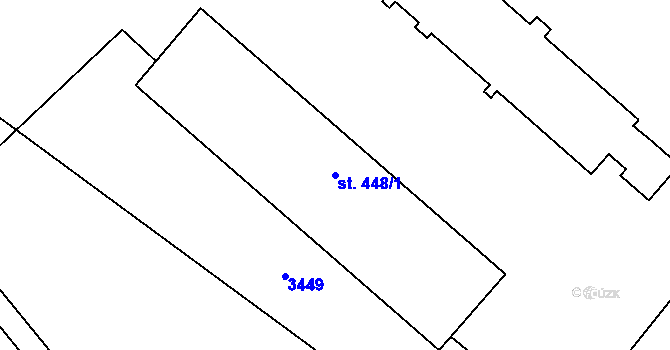 Parcela st. 448/1 v KÚ Olešnice v Orlických horách, Katastrální mapa