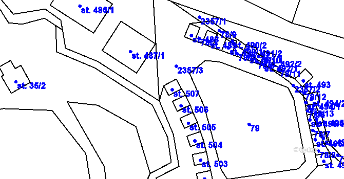 Parcela st. 507 v KÚ Olešnice v Orlických horách, Katastrální mapa