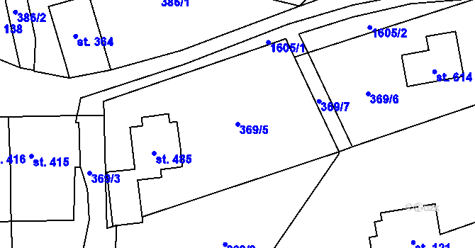 Parcela st. 369/5 v KÚ Olešnice v Orlických horách, Katastrální mapa