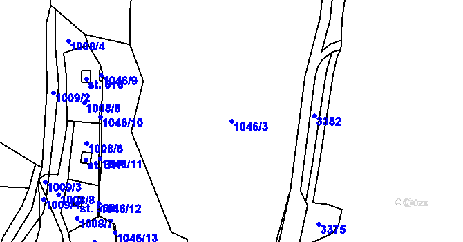 Parcela st. 1046/3 v KÚ Olešnice v Orlických horách, Katastrální mapa