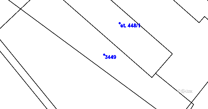 Parcela st. 3449 v KÚ Olešnice v Orlických horách, Katastrální mapa