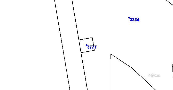 Parcela st. 3777 v KÚ Olešnice v Orlických horách, Katastrální mapa