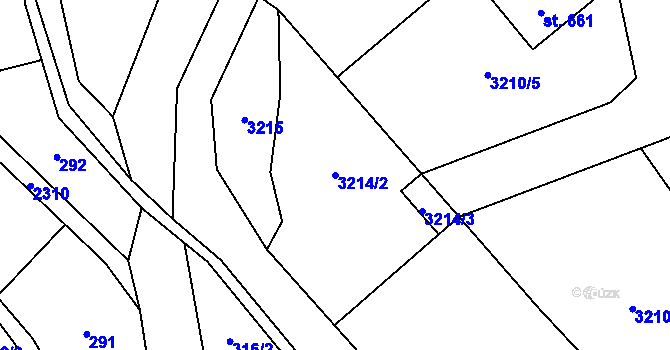 Parcela st. 3214/2 v KÚ Olešnice v Orlických horách, Katastrální mapa