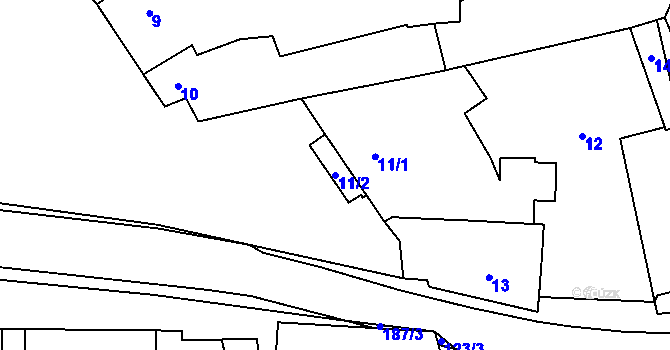 Parcela st. 11/2 v KÚ Olešník, Katastrální mapa
