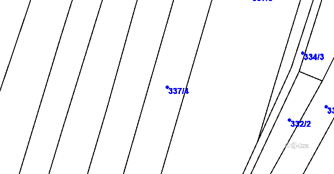Parcela st. 337/4 v KÚ Olešník, Katastrální mapa