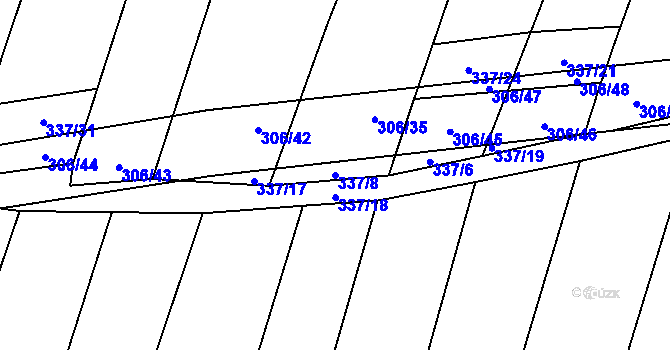 Parcela st. 337/8 v KÚ Olešník, Katastrální mapa
