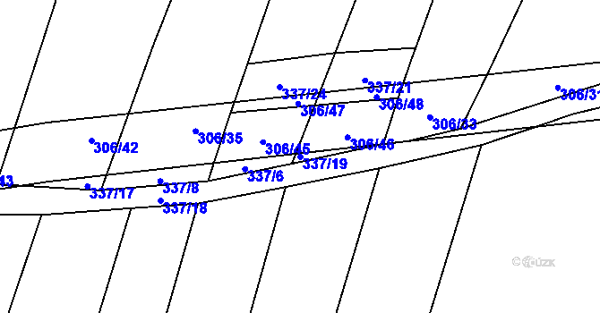 Parcela st. 337/19 v KÚ Olešník, Katastrální mapa