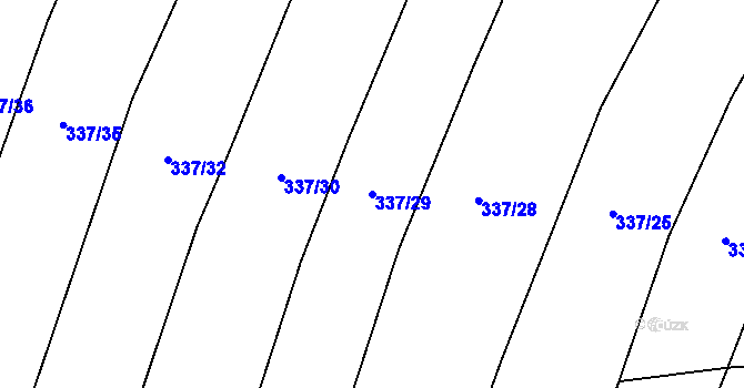 Parcela st. 337/29 v KÚ Olešník, Katastrální mapa