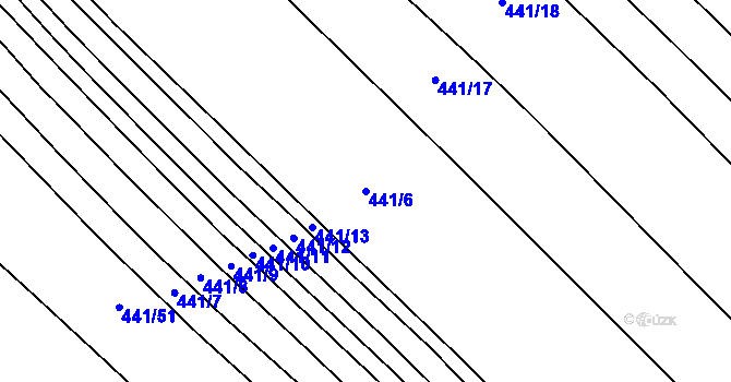 Parcela st. 441/6 v KÚ Olešník, Katastrální mapa