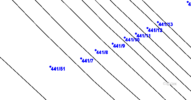 Parcela st. 441/8 v KÚ Olešník, Katastrální mapa
