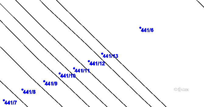 Parcela st. 441/13 v KÚ Olešník, Katastrální mapa