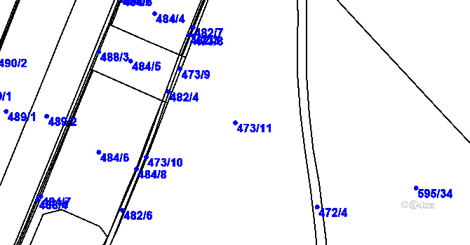 Parcela st. 473/11 v KÚ Olešník, Katastrální mapa