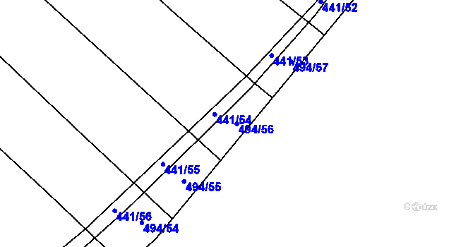 Parcela st. 494/56 v KÚ Olešník, Katastrální mapa