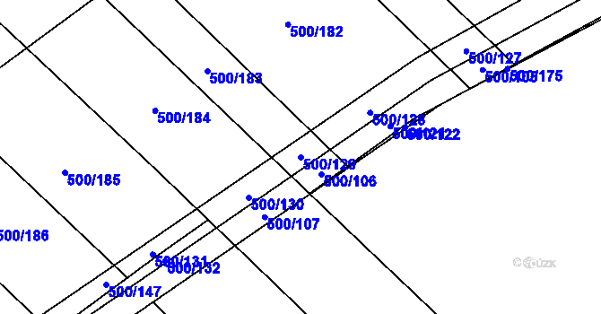 Parcela st. 500/129 v KÚ Olešník, Katastrální mapa