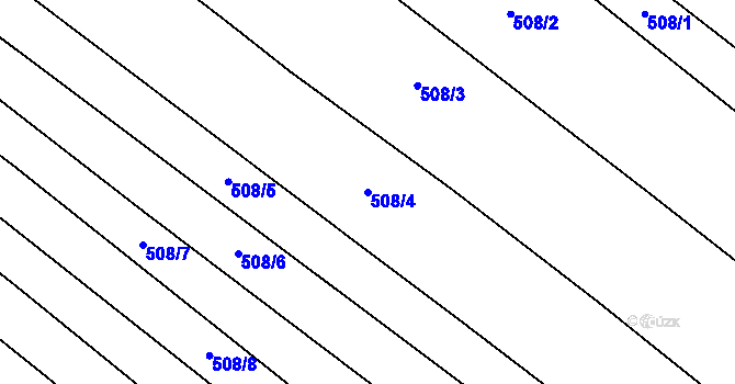 Parcela st. 508/4 v KÚ Olešník, Katastrální mapa